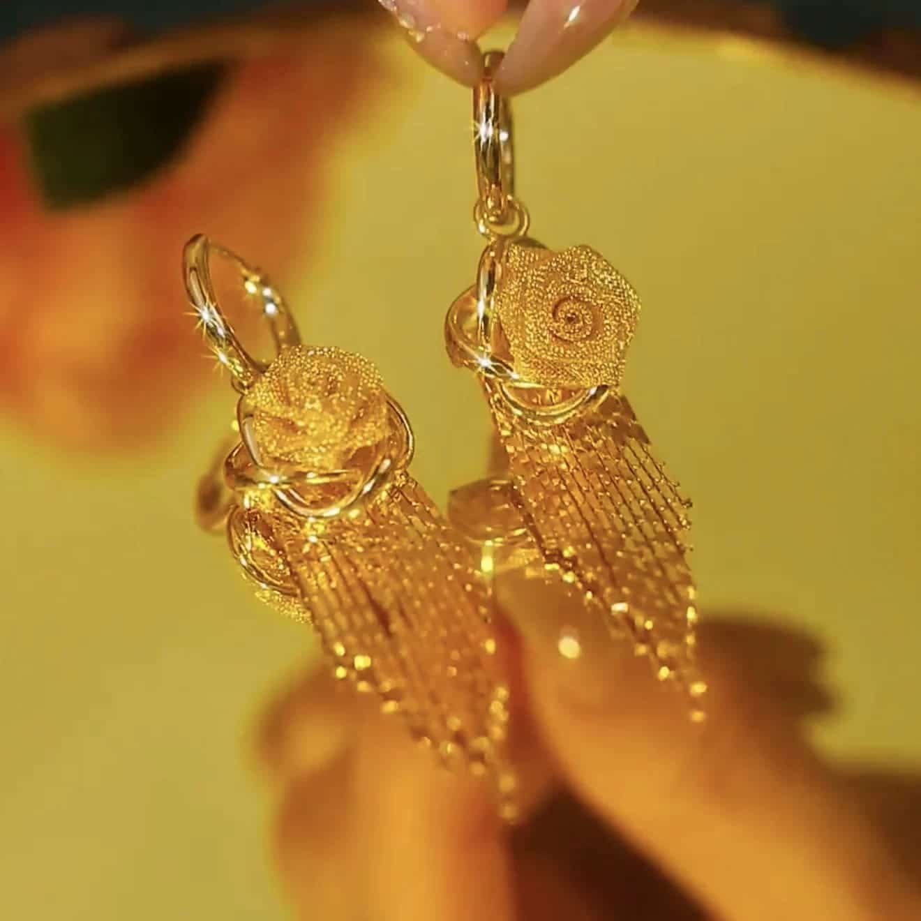 Eternal Rose Glow ear rings — Uniqal Fashion (2)