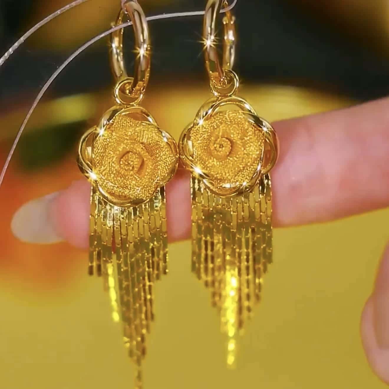Eternal Rose Glow ear rings — Uniqal Fashion (4)
